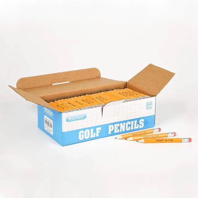 Alt view image 2 of 6 - Golf Pencils with Erasers, 2 HB, Pre-Sharpened, 200 Count Bulk Pack