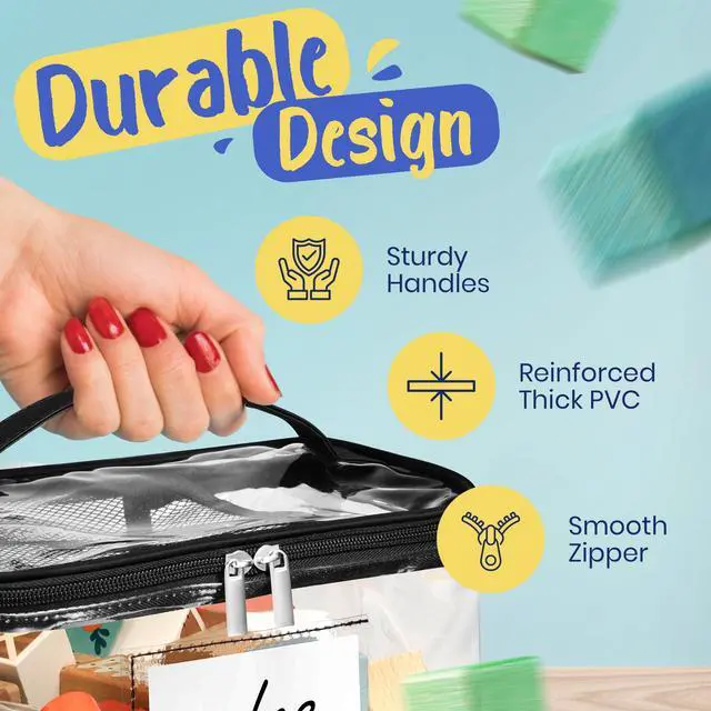 Alt view image 5 of 6 - Clear Storage Bags, 6 Pack - Zippered Small Organizers For Toys, Puzzles, Blocks, Craft Supplies, Durable Puzzle Zipper Case Containers for Organizing, Travel, Seasonal, Kids Room Bag Organizer