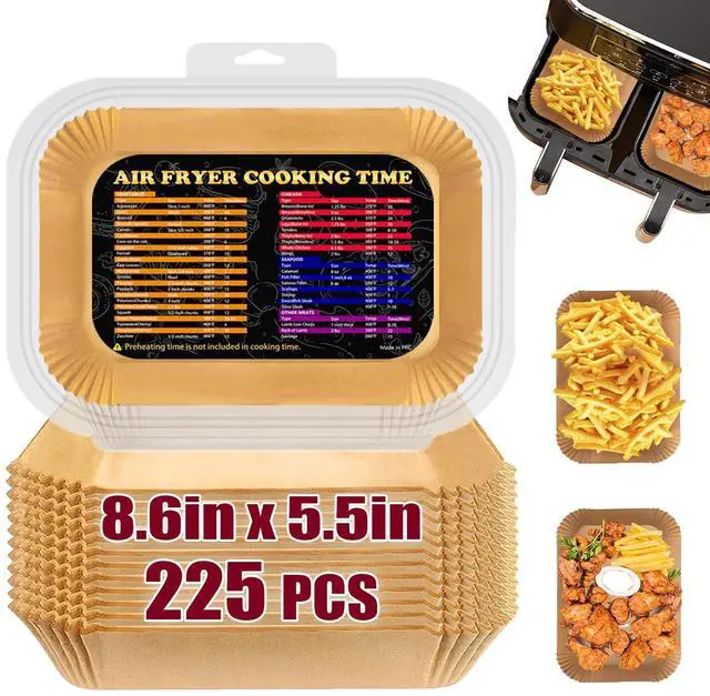 Main image of Air Fryer Liners for Ninja Dual, bella 4Qt Slim Airfryer Liners Disposable, Air Fryer Paper Liners for Ninja DZ201/DZ401/DZ550/SL401 and CHEFMAN 6 Quart Dual Basket, 225PCS