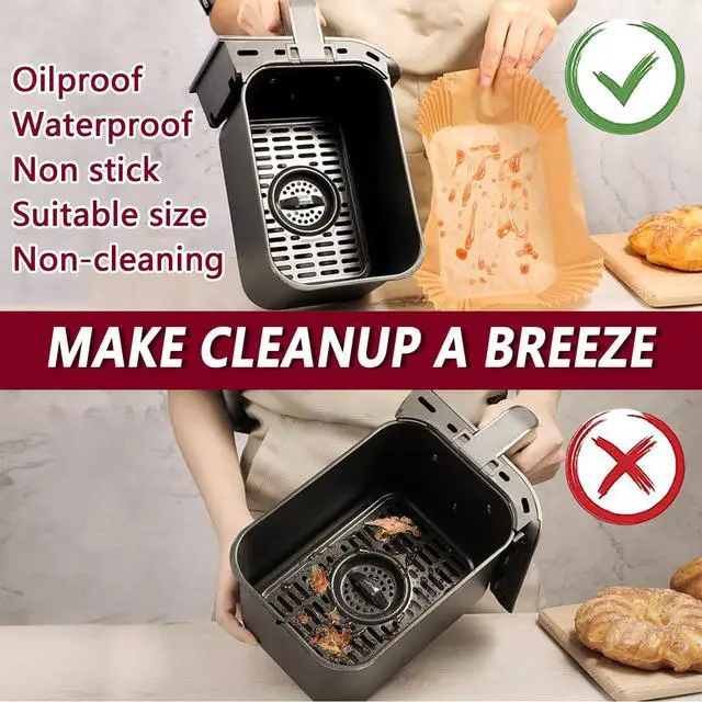 Alt view image 3 of 7 - Air Fryer Liners for Ninja Dual, bella 4Qt Slim Airfryer Liners Disposable, Air Fryer Paper Liners for Ninja DZ201/DZ401/DZ550/SL401 and CHEFMAN 6 Quart Dual Basket, 225PCS