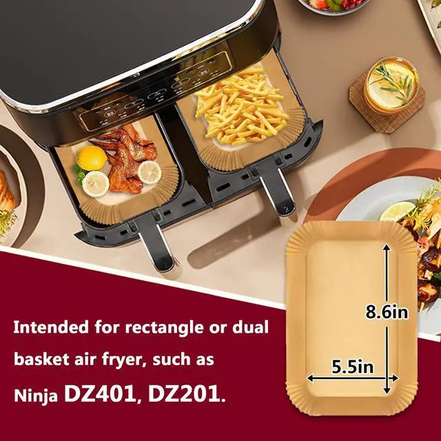 Alt view image 6 of 7 - Air Fryer Liners for Ninja Dual, bella 4Qt Slim Airfryer Liners Disposable, Air Fryer Paper Liners for Ninja DZ201/DZ401/DZ550/SL401 and CHEFMAN 6 Quart Dual Basket, 225PCS