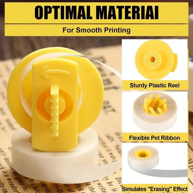 Alt view image 4 of 6 - 6 Pcs Correction Tapes, Lift-Off Typewriter Correction Ribbon for Office & Home Use(6.5m x 7mm Each)
