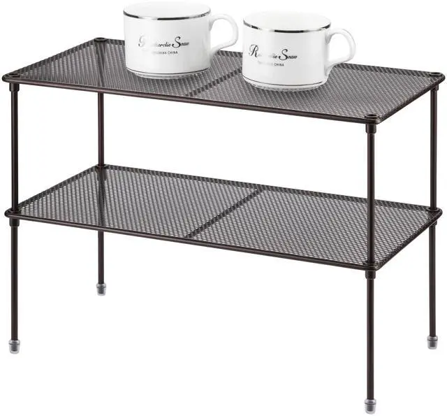 Main image of 2-Pack Kitchen Cupboard Shelf Organizer, Brown, LN-HK-0122
