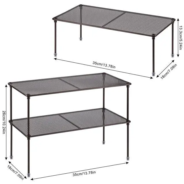 Alt view image 2 of 6 - 2-Pack Kitchen Cupboard Shelf Organizer, Brown, LN-HK-0122