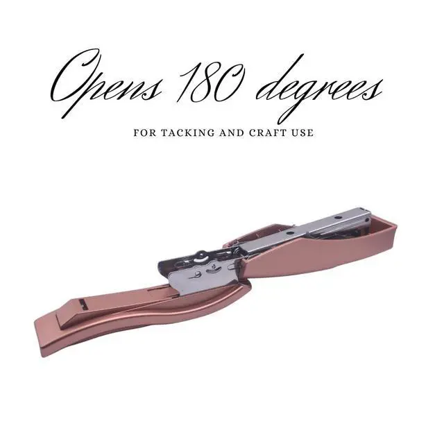 Alt view image 3 of 4 - Ergonomic Desk Stapler Rose Gold (30 Sheet Capacity)
