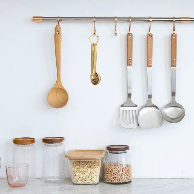Alt view image 5 of 7 - Measuring Spoons,304 Stainless Steel Measuring Cups & Spoon Set of 7 Piece:1Tbsp&1/2Tbsp,1tsp,3/4tsp,1/2tsp,1/4tsp,1/8tsp Teaspoon Coffee Scoop Tablespoon for Dry and Liquid Ingredients,Gold