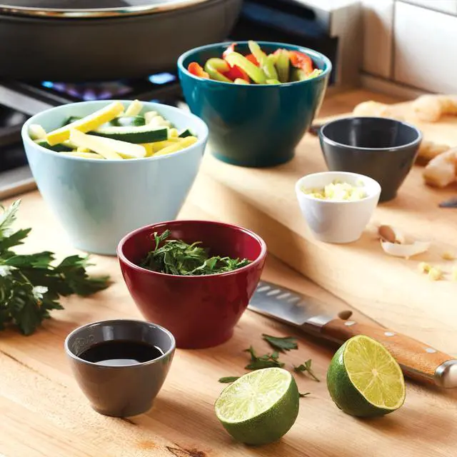 Alt view image 6 of 7 - Tools and Gadgets Nesting/Stackable Measuring Cups Set, 6 Piece - Assorted Colors