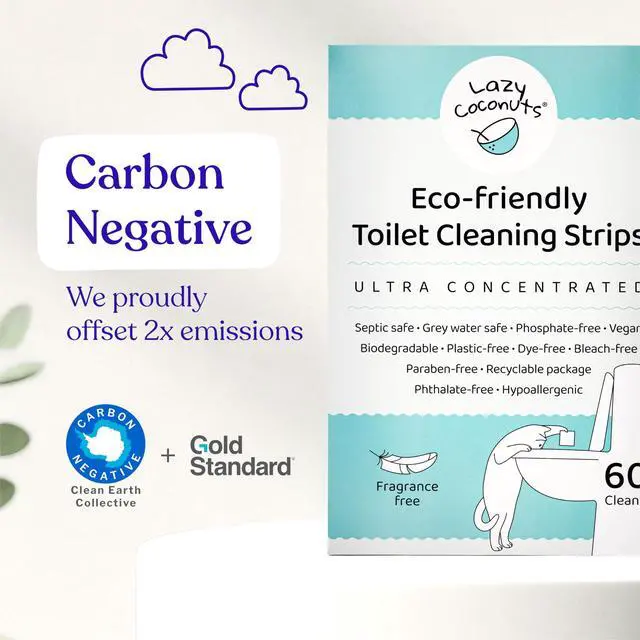 Alt view image 4 of 6 - Toilet Bowl Cleaner Strips - 60 Cleans, Plastic-free, Dye-free, With Lemon Essential Oil