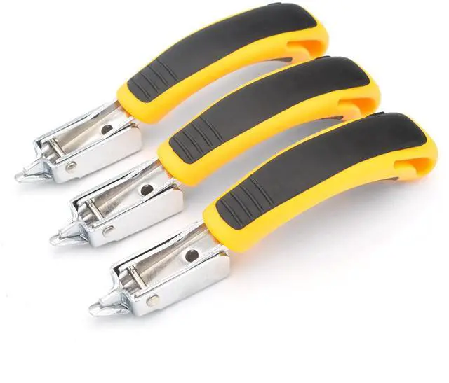 Main image of Staple Remover Heavy Duty Staple Puller, Upholstery Tool Industrial Staple Remover for Furniture, Floor, Carpet, Carton (3 Pack, Yellow)