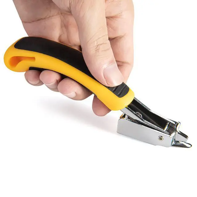 Alt view image 7 of 7 - Staple Remover Heavy Duty Staple Puller, Upholstery Tool Industrial Staple Remover for Furniture, Floor, Carpet, Carton (3 Pack, Yellow)