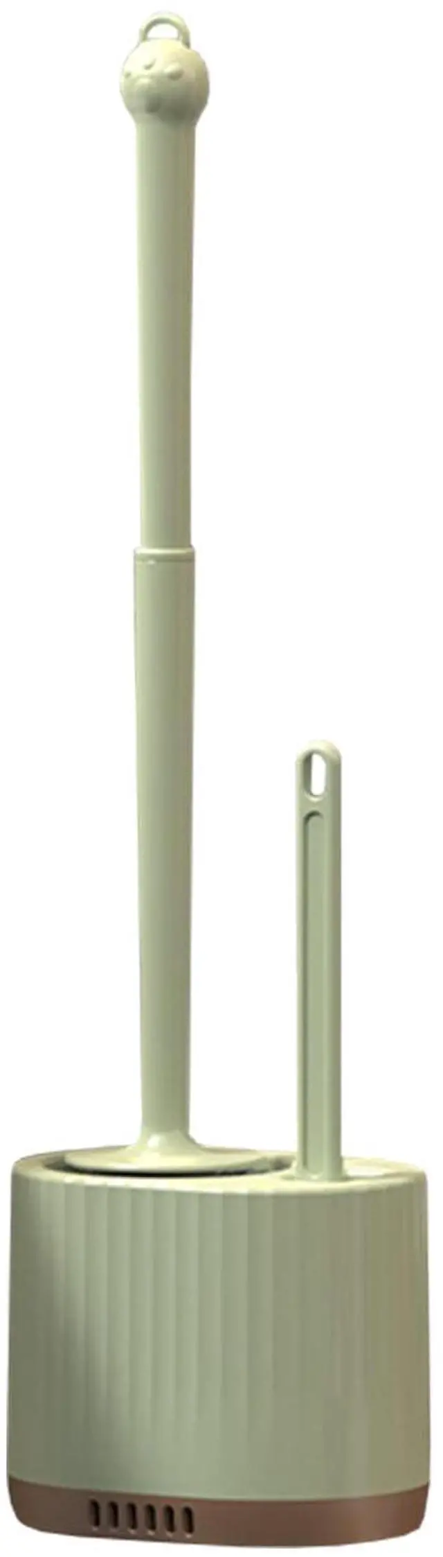 Main image of 2 in 1 Toilet Bowl Brush Plunger Set,Toilet Brush and Holder Set Toilet Bowl Brush with Tweezers Long Handle,Ventilation Slots Base,Toilet Cleaner Brush for Bathroom Deep Cleaning