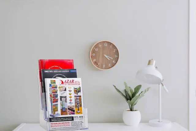 Alt view image 3 of 5 - 252378, Brochure Holder, Acrylic Desk Organizer, Three Tier Document, Magazine & Sign Holder, Wall Mount Desk Accessories, Literature Display Stand for 4" Pamphlets, 8.5"x11"