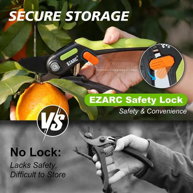 Alt view image 3 of 7 - Garden Pruning Shears, Bypass Hand Pruner 1 Inch Cut Capacity, Garden Clippers Hand Tools for Cutting Flowers, Trimming Plants, Picking Fruits, 1 Pack