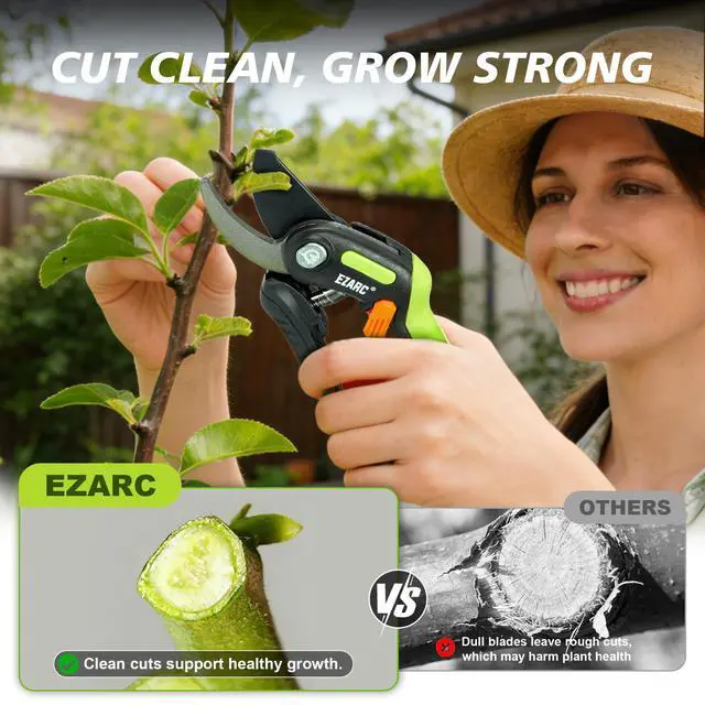 Alt view image 6 of 7 - Garden Pruning Shears, Bypass Hand Pruner 1 Inch Cut Capacity, Garden Clippers Hand Tools for Cutting Flowers, Trimming Plants, Picking Fruits, 1 Pack