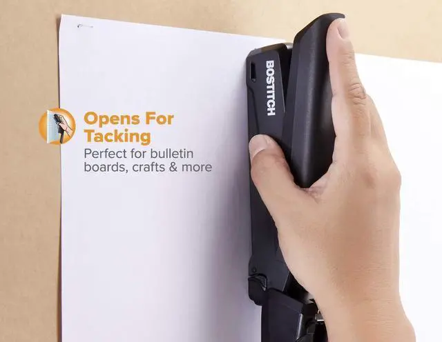 Alt view image 5 of 7 - Office Executive 3 in 1 Stapler, Includes 210 Staples and Integrated Staple Remover, One Finger Stapling, No Effort, 20 Sheet Capacity, Spring Powered Stapler, Black (INP20-BLK)