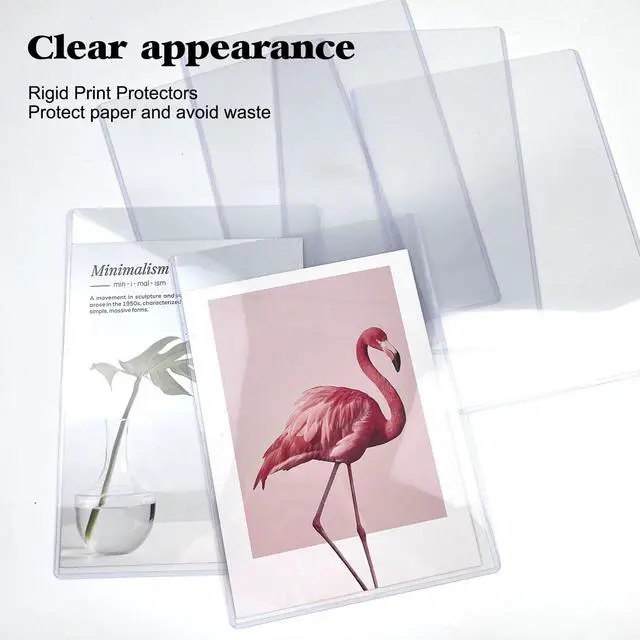 Alt view image 4 of 7 - 8.5" x 11" Hard Plastic Sheet Protectors, Rigid Print Protectors, Clear Waterproof Protectors, Paper Sleeves Photo Plastic Sleeves Hard Plastic Document Holder, Birth Certificate Protector(14 Pack)