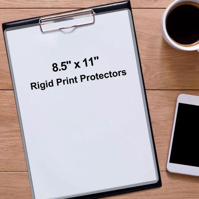 Alt view image 6 of 7 - 8.5" x 11" Hard Plastic Sheet Protectors, Rigid Print Protectors, Clear Waterproof Protectors, Paper Sleeves Photo Plastic Sleeves Hard Plastic Document Holder, Birth Certificate Protector(14 Pack)