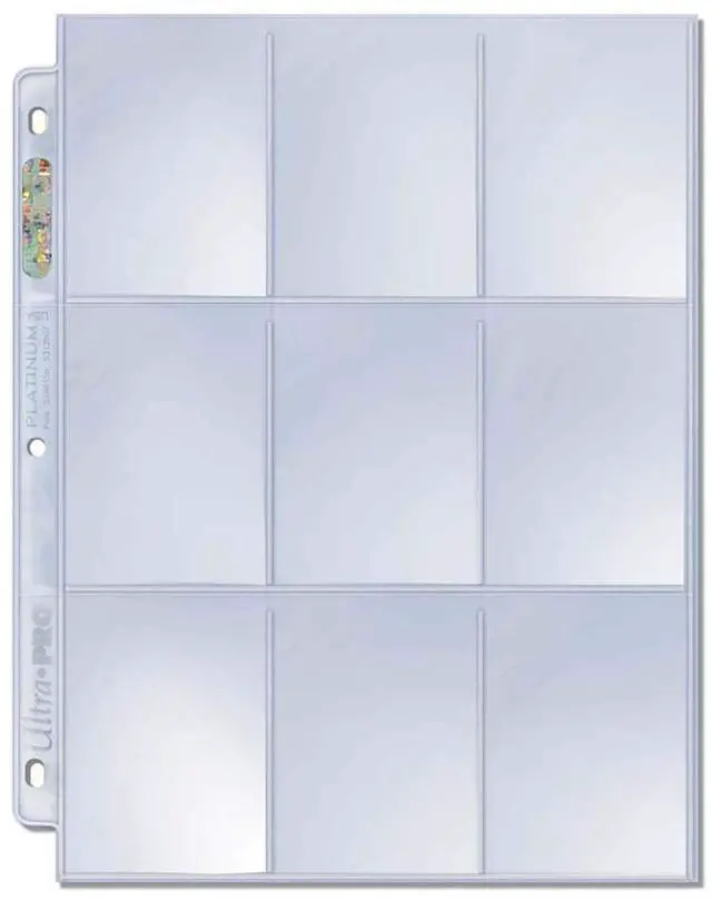 Main image of Platinum Series 9-Pocket Pages (50 ct.) - Card Sleeves Binder Sheets for Trading, Sports, and Gaming Cards - Archival Safe