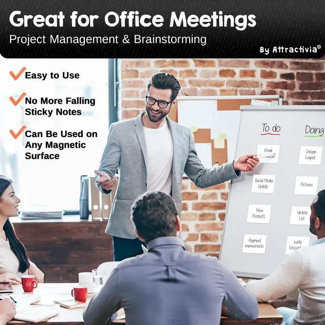 Alt view image 5 of 7 - Dry Erase Magnetic Labels 3.7 x 2.8 in, Medium Dry Erase Magnets, 20-Pack, White Erasable Write-On All-Purpose Labels, for Office, Education, Home, Whiteboard