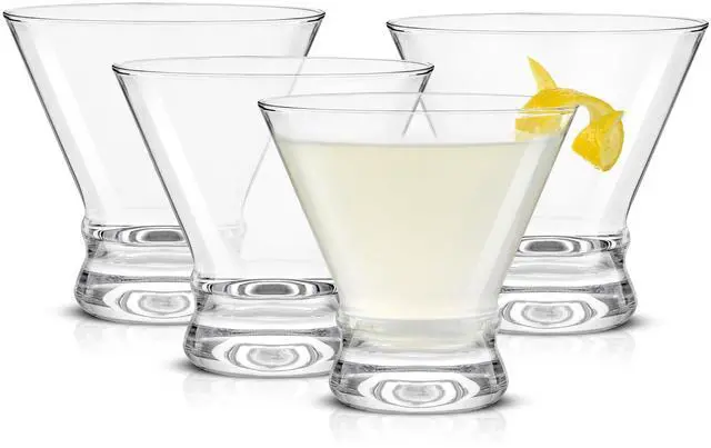 Main image of Afina Stemless Martini Glasses Set of 4, 8.5oz Liquor Drinking Glasses for Cocktail and Margarita, Bar Glass Cups, Glass Dessert Cups