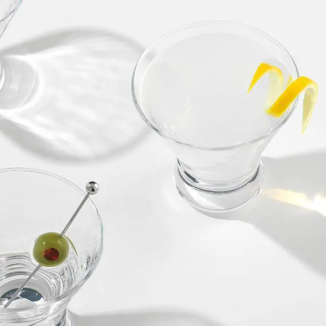 Alt view image 6 of 7 - Afina Stemless Martini Glasses Set of 4, 8.5oz Liquor Drinking Glasses for Cocktail and Margarita, Bar Glass Cups, Glass Dessert Cups