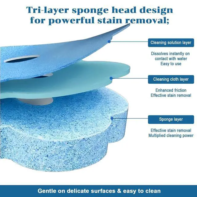 Alt view image 3 of 7 - 2 Pack Disposable Toilet Brush with 48 Refills, Toilet Bowl Cleaner Toilet Brush and Holder Set for Bowl Cleaners Bathroom Cleaning Bathtub