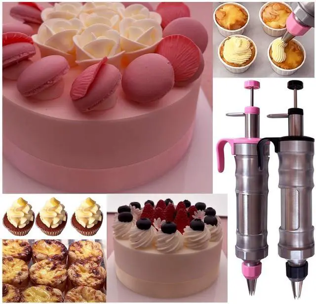 Alt view image 6 of 7 - Dessert Decorating Piping Syringe Set Cake Decorating Tool