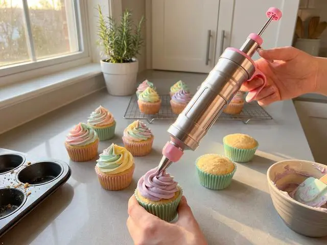 Alt view image 7 of 7 - Dessert Decorating Piping Syringe Set Cake Decorating Tool