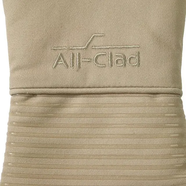 Alt view image 3 of 7 - Premium Silicone Oven Mitt: Heat Resistant to 500 Degrees - 100% Cotton & Silicone, 14"x7" Pot Holder for Kitchen and Barbeque, (1-Pack), Cappuccino