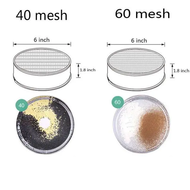 Alt view image 2 of 7 - 2 pack (60/40 Mesh) Professional 6/8/9.5 Inch, Round Flour Sifter for Baking - Flour Sieve Fine Mesh - Premium Rustproof Stainless Steel (9.5" (24 CM))