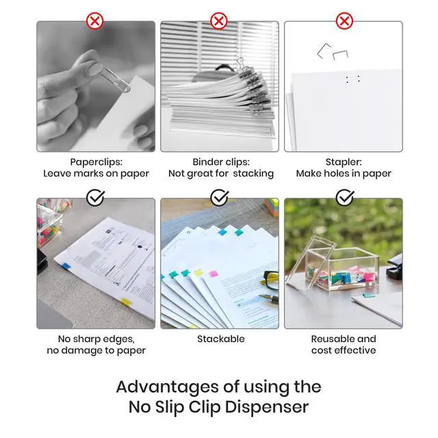 Alt view image 5 of 7 - Staple Free Stapler - No Slip Clip Reusable Paper Fastener for Documents - Securely Binds 50 Pages - Eco-Friendly Binder