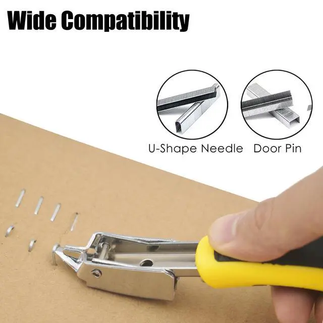 Alt view image 3 of 6 - Staple Remover Heavy Duty Tack Puller with Double Pronged Head, Industrial Staple Remover Upholstery Tool for Furniture, Floor, Carpet, Carton (Red Handle)