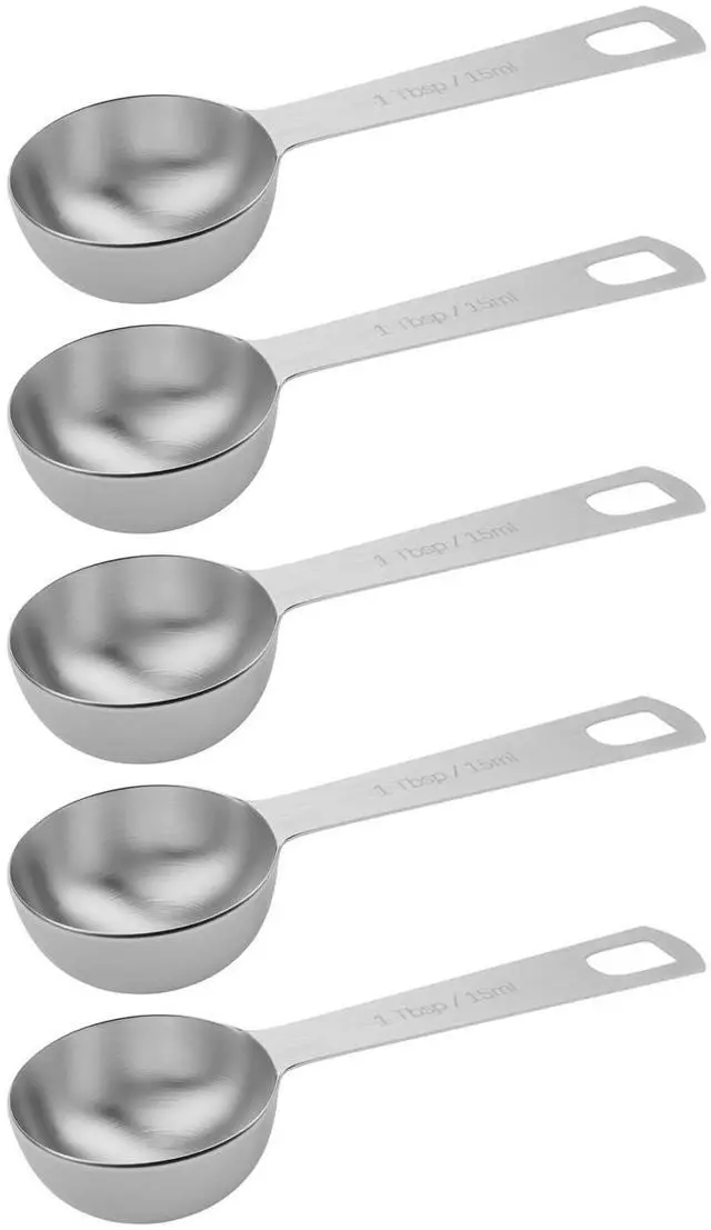 Main image of 5PCS 1tbsp (3tsp, 15ml, 1/2oz) Single Measuring Spoon, Stainless Steel Individual Teaspoons Only