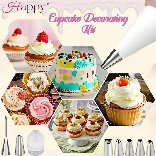 Alt view image 5 of 7 - Reusable Piping Bags and Tips Set - 16inch Pastry Bags for Cake Decorating, Cupcakes, Cookies | Durable Cotton Exterior, Easy to Clean, Eco-Friendly Baking Kit for Home Bakers & Chefs(14)