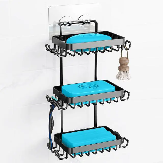 Main image of Bar Soap Holder, Adhesive Soap Dish for Bathroom Shower Wall