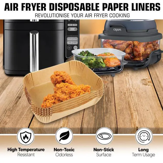Alt view image 3 of 5 - Air Fryer Liners for Ninja DoubleStack SL401 8-10QT: Disposable Paper Liners for SL201 8QT, SL401 10QT and Crispi 4 QT, Double Stack 50pcs, Suitable for SL401/SL451/SL201