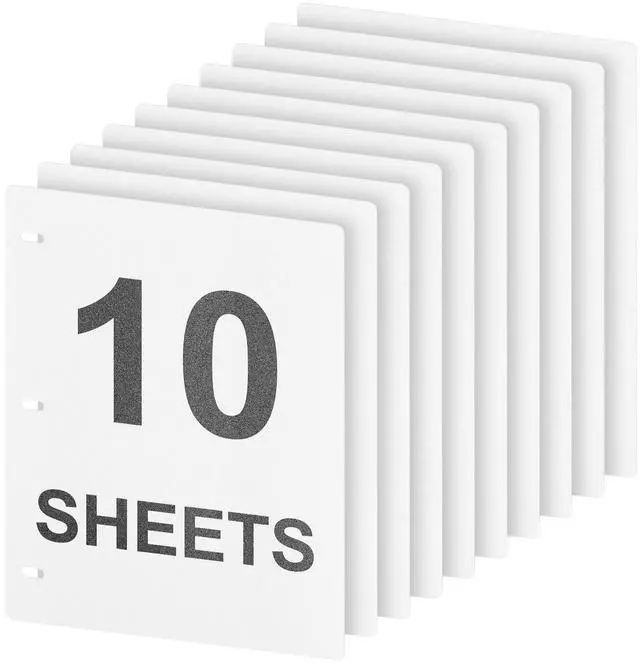 Main image of Full Page Flat Sheet Lifters & Page Protectors for Letter Size 11" x 8.5", 3 Hole Binder Separators for Binder Page Protectors, Family Tree, Photo Albums Helps You Turn the Page Better (White 10 PCS)