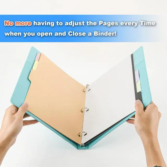 Alt view image 6 of 7 - Full Page Flat Sheet Lifters & Page Protectors for Letter Size 11" x 8.5", 3 Hole Binder Separators for Binder Page Protectors, Family Tree, Photo Albums Helps You Turn the Page Better (White 10 PCS)