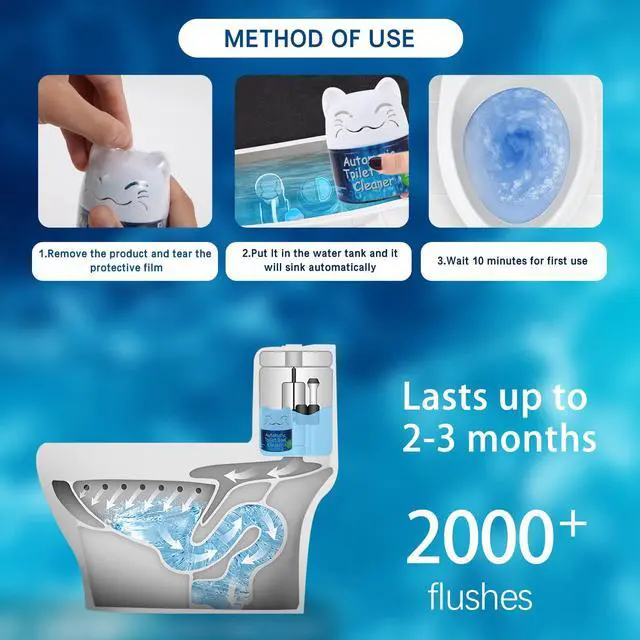 Alt view image 6 of 6 - Simple Life Toilet Bowl Cleaner | Automatic Long-Lasting Toilet Bowl Cleaner Tablets | Easy-To-Use, Septic Safe Toilet Cleaner in Bottle | Powerfully Cleans and Prevent Stain Build Up | 3 Count