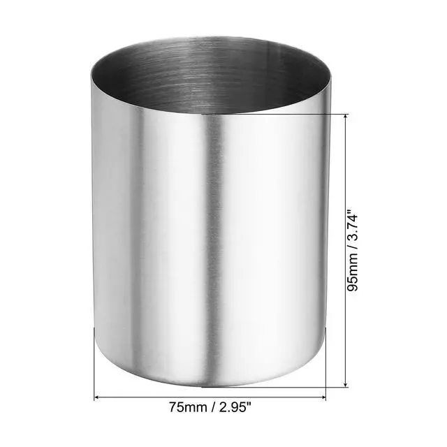 Alt view image 2 of 5 - Pencil Holder, 3 Pack Pen Holder for Desk Stainless Steel Pencil Holders Cup Organizer Makeup Brush Holder for Desk Accessories, Silver