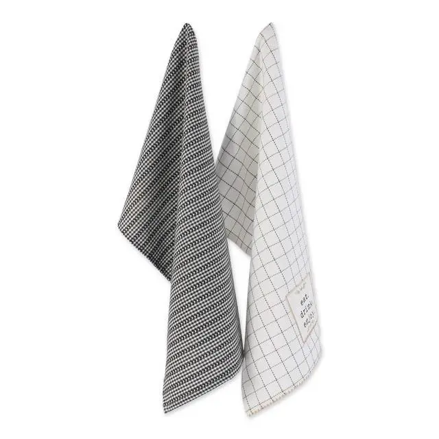 Alt view image 2 of 7 - Home Sweet Farmhouse Kitchen Collection, Potholder/Oven Mitt/Dishtowel Set, Black, 4 Count