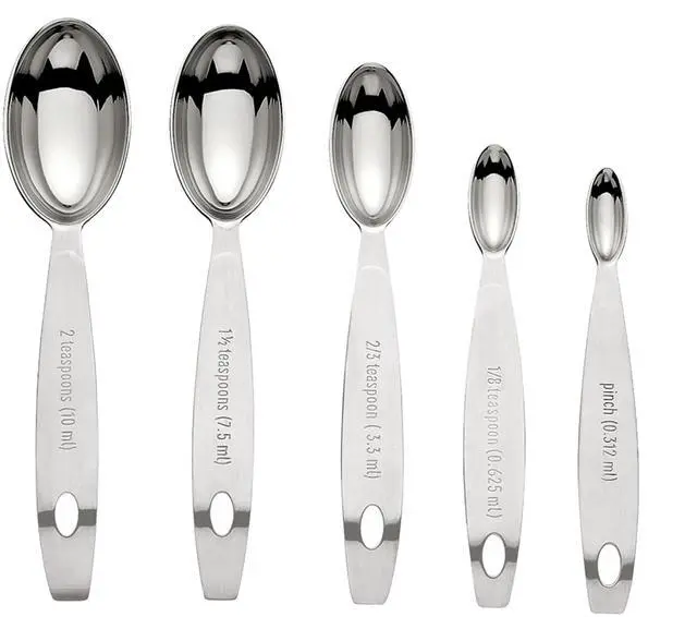 Main image of Odd-Size Measuring Spoon SS 5pc Set