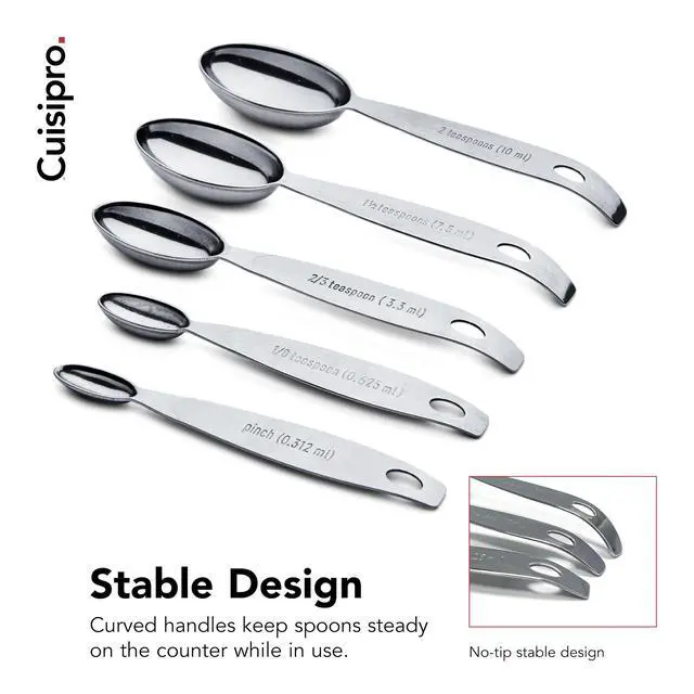 Alt view image 5 of 7 - Odd-Size Measuring Spoon SS 5pc Set