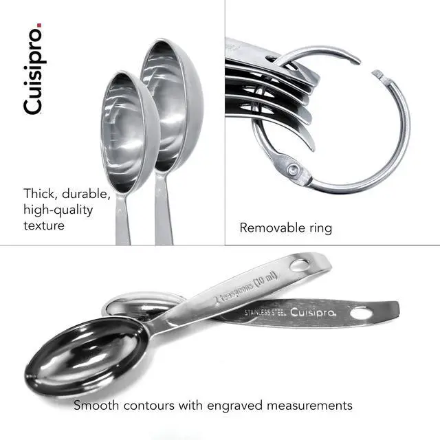 Alt view image 7 of 7 - Odd-Size Measuring Spoon SS 5pc Set