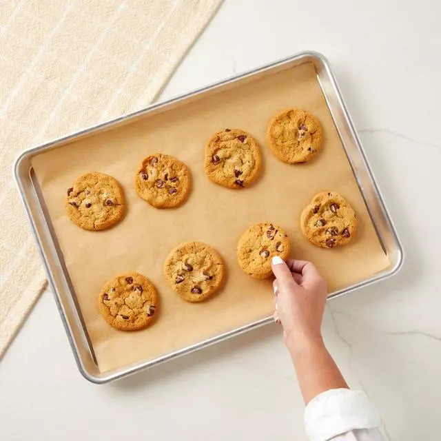 Alt view image 2 of 7 - Parchment Paper Sheets - 200 Pack, 12 x 16 in, Unbleached Brown - Nonstick Half Sheet Pan Liners & Parchment Paper for Baking - Disposable Air Fryer Liners for Grilling & Steaming