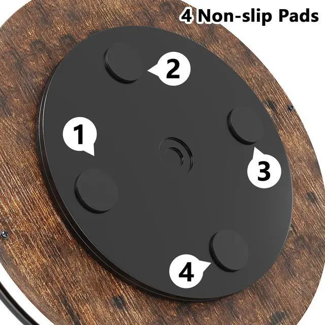 Alt view image 5 of 6 - Lazy Susan Organizer9 Inch Rotating Spice Rack for Kitchen Countertop Round Wooden Turntable Holder for Cabinet, Dining Table, Cupboard Storage Black
