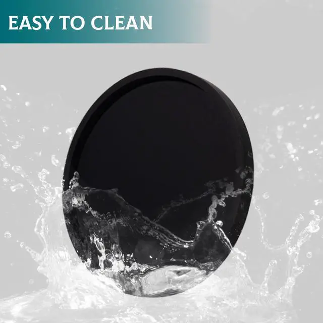 Alt view image 5 of 7 - Silicone Bathroom Tray Coffee Table Decor Perfume Organizer, 9" Black