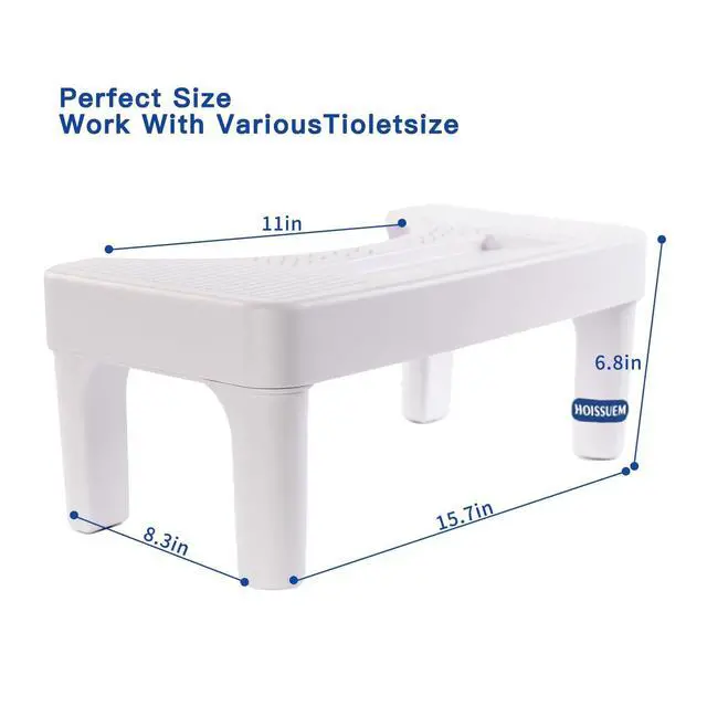 Alt view image 6 of 7 - 6.8 Inch Toilet Stool for Bathroom,Hoissuem Non-Slip Potty Stool for Pooping,Hoissuem Toilet Step Stool for Adults/Seniors/Kids