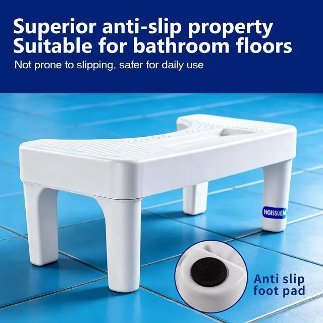 Alt view image 7 of 7 - 6.8 Inch Toilet Stool for Bathroom,Hoissuem Non-Slip Potty Stool for Pooping,Hoissuem Toilet Step Stool for Adults/Seniors/Kids