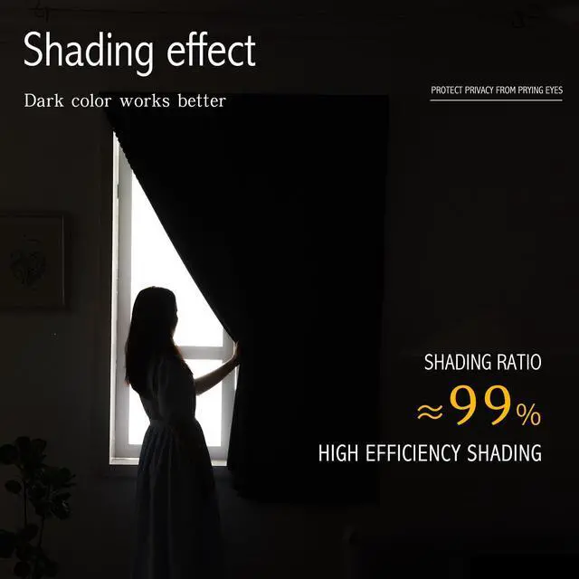 Alt view image 4 of 7 - Adhesive Blackout Curtains- Self Stick Shades Window Blinds Curtains No Rod Needed Easy to Hang Curtains, Use for Bedroom, Living Room, Dining Room, Kitchen, Home Office, 35"W X 59"L, Black, 1 Panel